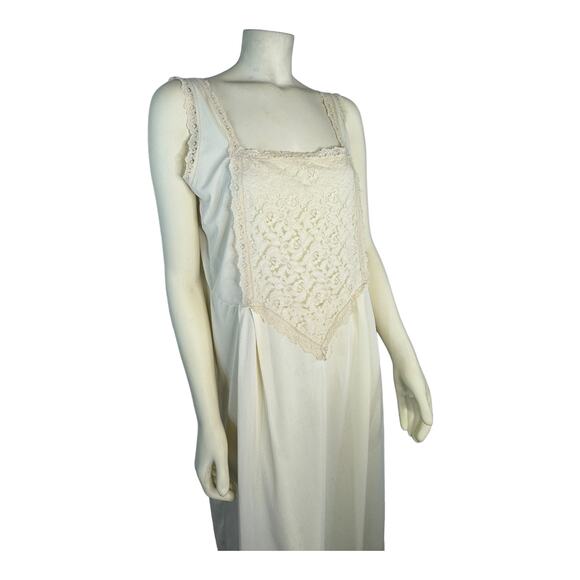 American Vintage 1960's handmade cream lace slip size medium - Picture 6 of 16